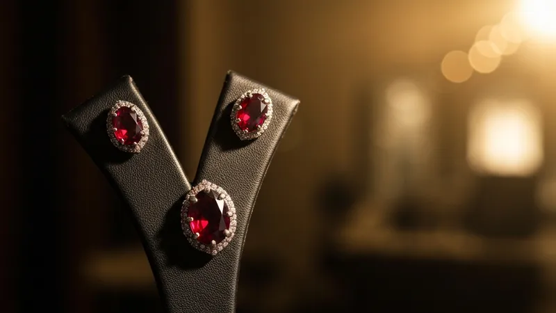 Acheter des boucles d'oreilles rubis
