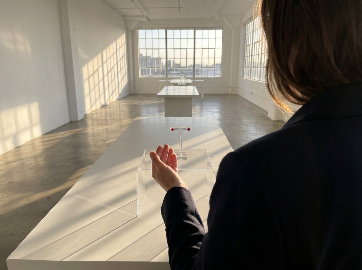 Puces rubis minimalistes raffinées