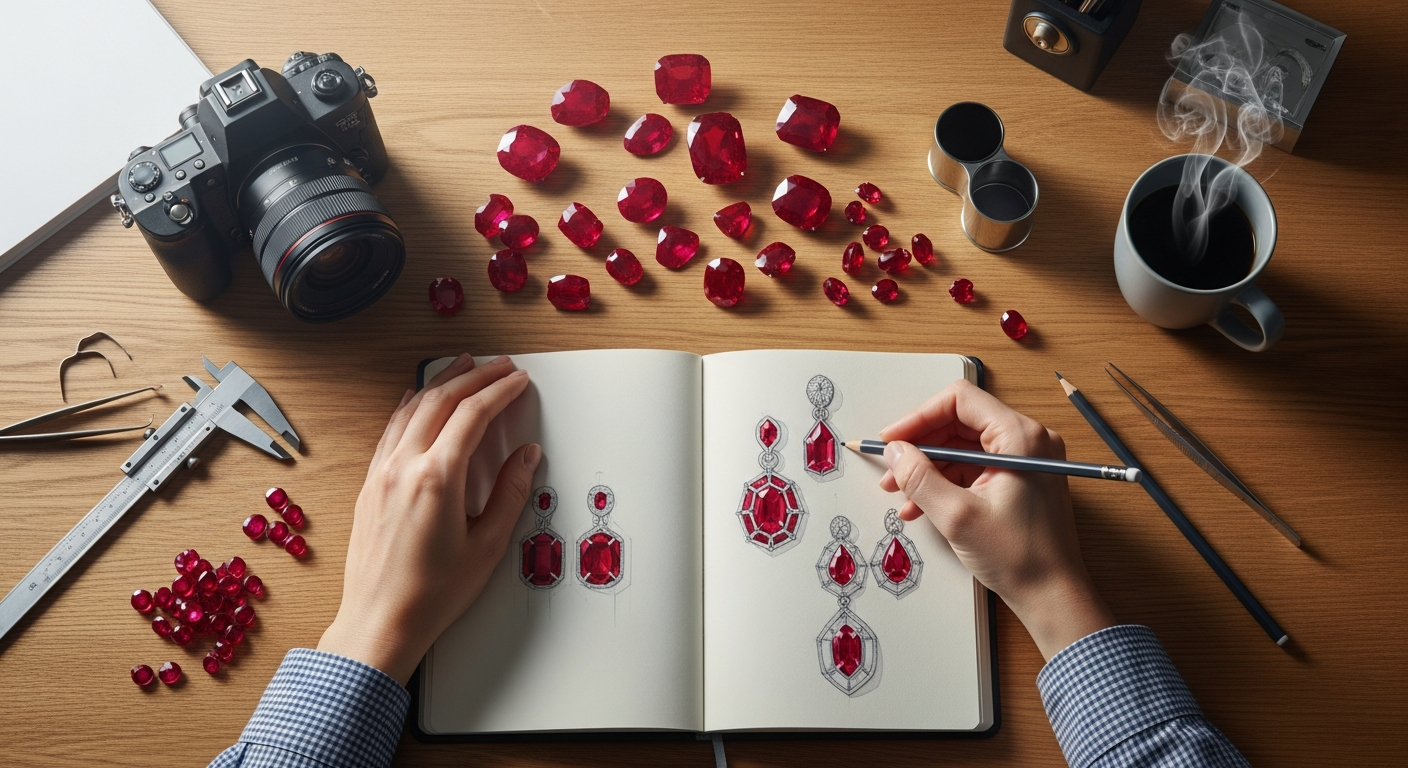 Atelier création sur-mesure rubis