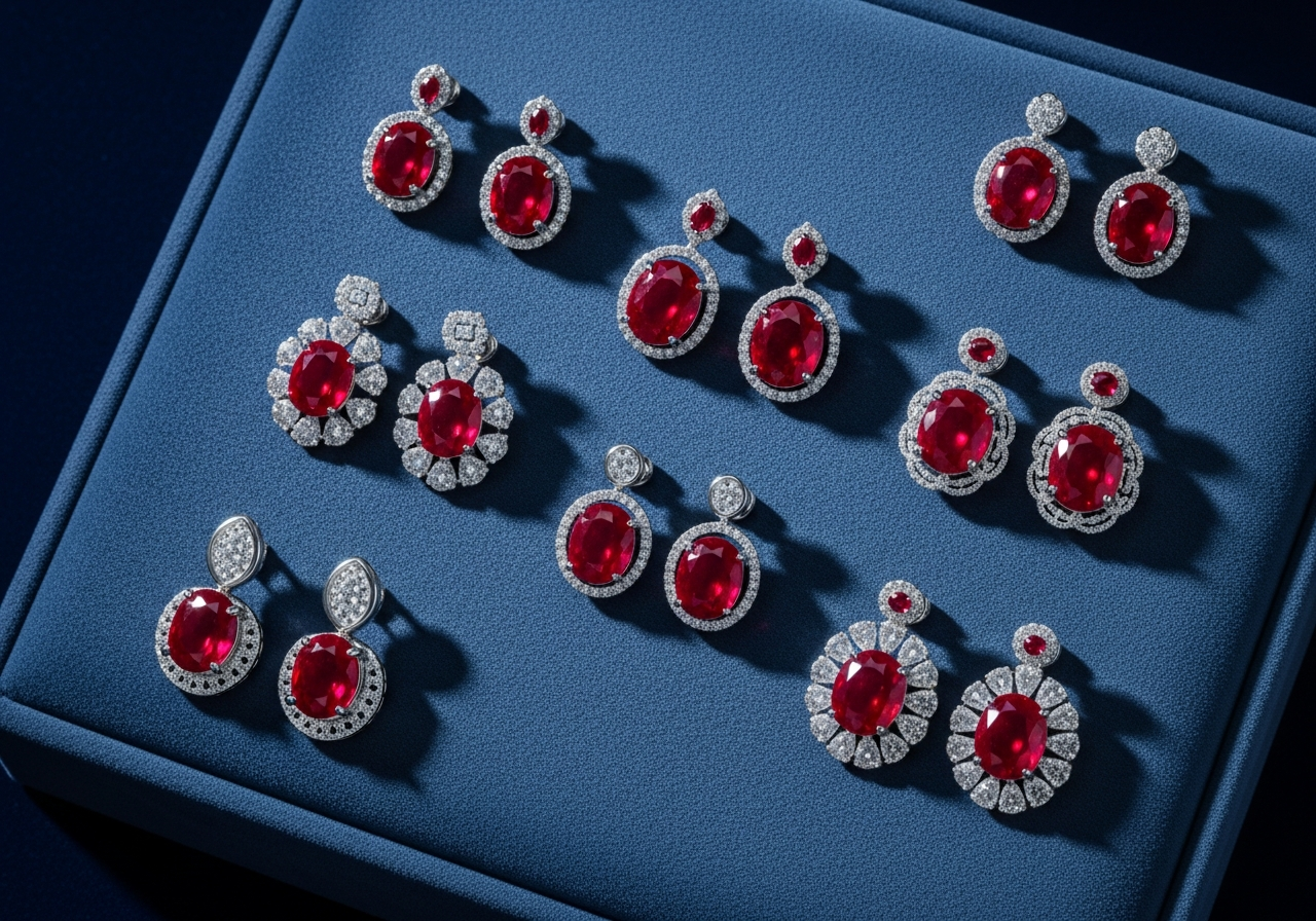 Montures or blanc pour rubis