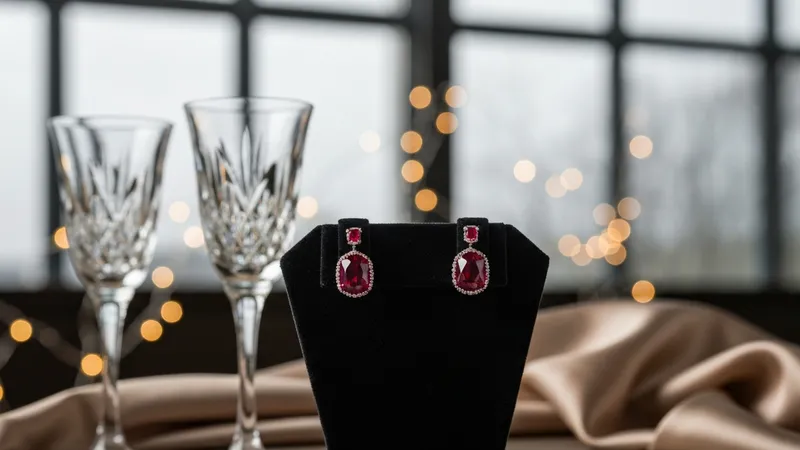 Les boucles d'oreilles rubis et les soirées