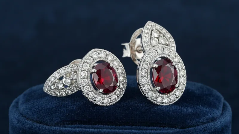 Les tendances saisonnières pour les boucles d'oreilles rubis